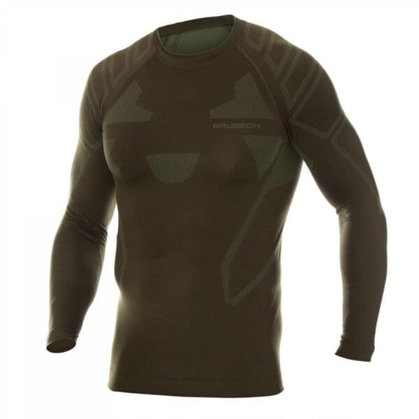 Brubeck - Bluza termoaktywna Ranger Protect - Długi rękaw - Khaki - LS14210-1