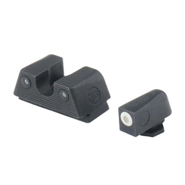 TruGlo - Trytowe przyrządy celownicze Tritium-X - Glock 17/19 - Niskie - Biała obwódka - TG231G1XW-1