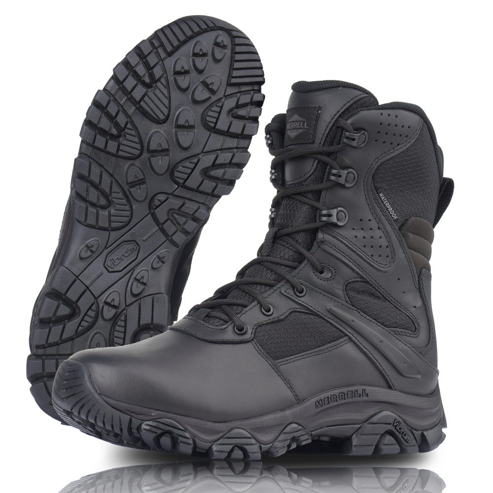 Merrell - Buty wojskowe Moab 3 8" Tactical Response Waterproof Boot - Czarne - J003913-1