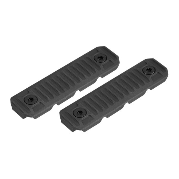 Strike Industries - Długie osłony szyny M-LOK z systemem zarządzania kablami - 2 szt. - SI-AR-CM-COVER-L-BK-1