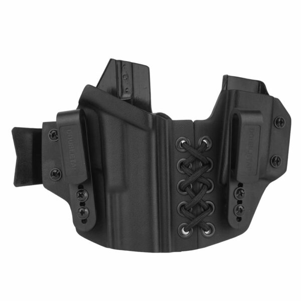 DOUBLETAP GEAR - Kabura wewnętrzna Kydex Appendix Elastic IWB z ładownicą do Glock 19 - Czarna-1