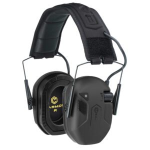 Earmor - Aktywne ochronniki słuchu M300T - NRR 23 dB - Bluetooth 5.4 - Czarne - M300T-BLK-1