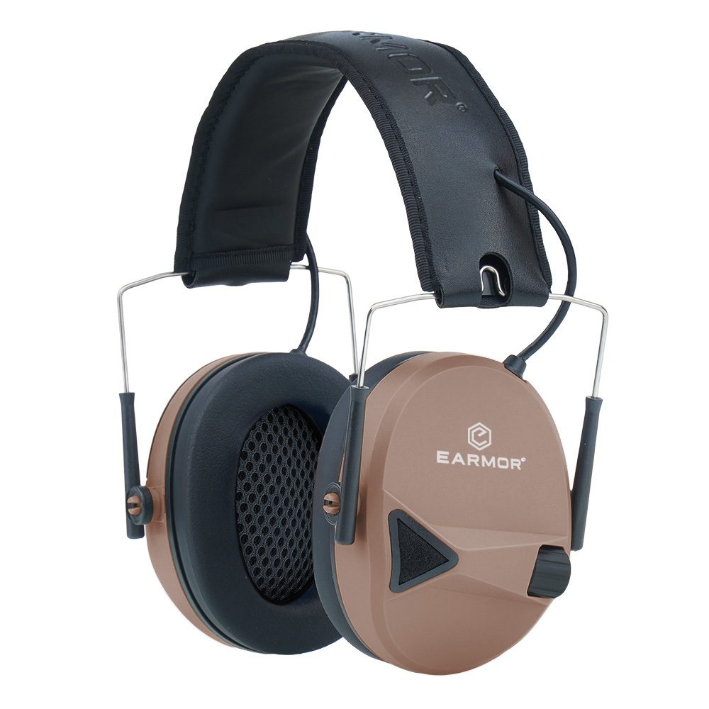 Earmor - Aktywne ochronniki słuchu M30 - Coyote Brown - M30-CB-1