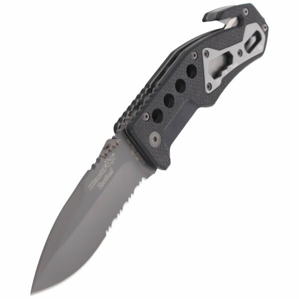 Nóż składany ratowniczy BlackFox G10 Black Rescue Folder (BF-115)-7