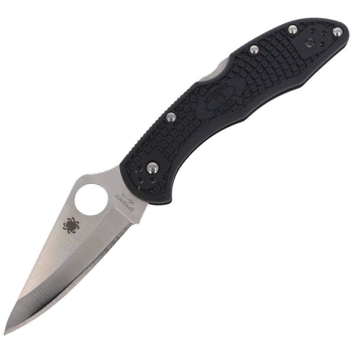 Nóż Spyderco Delica 4 FRN Black Plain (C11PBK)-1