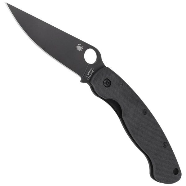 Nóż składany Spyderco Military G-10 Black / Black Blade (C36GPBK)-4