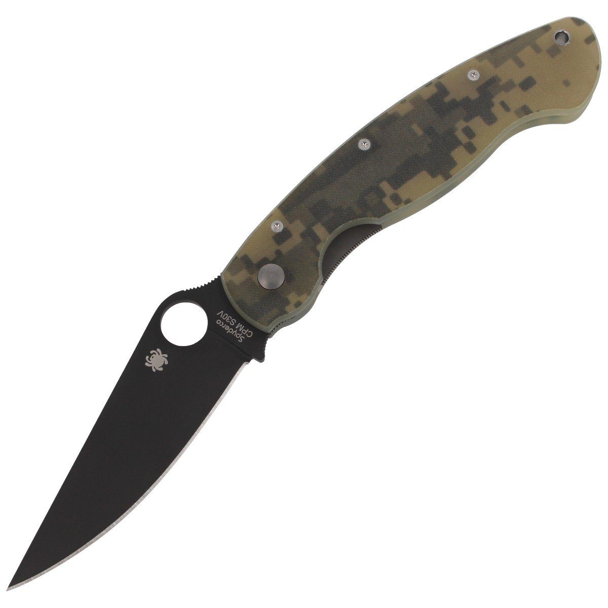 Nóż składany Spyderco Military G-10 Camo / Black Blade (C36GPCMOBK)-1