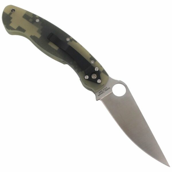 Nóż składany Spyderco Military G-10 Camo Plain (C36GPCMO)-3