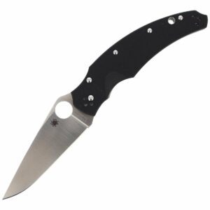 Nóż składany Spyderco Opus Black G-10 Plain (C218GP)