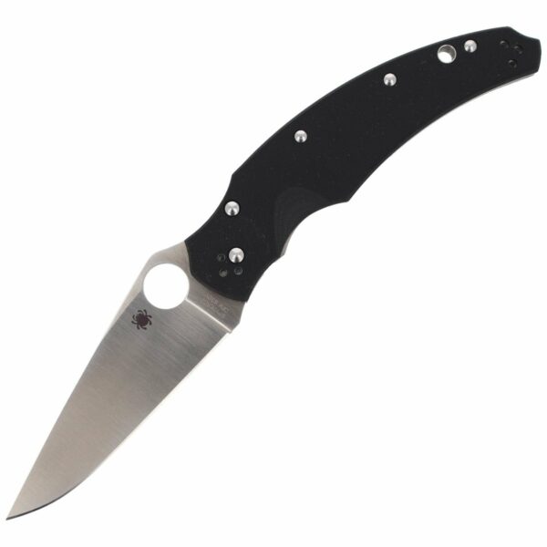 Nóż składany Spyderco Opus Black G-10 Plain (C218GP)-1