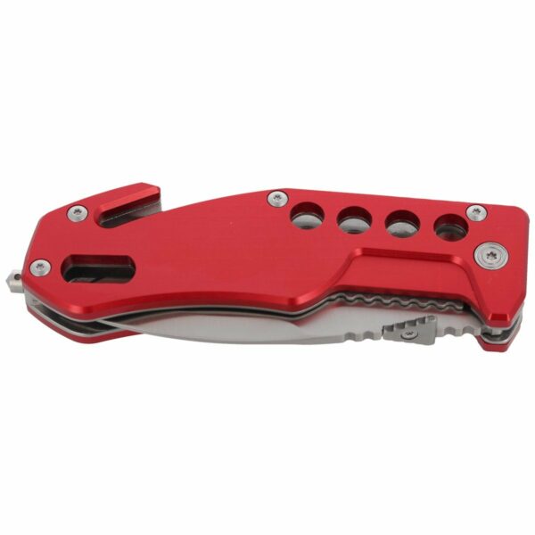 Nóż składany ratowniczy BlackFox Aluminium Red Rescue Folder (BF-117)-5