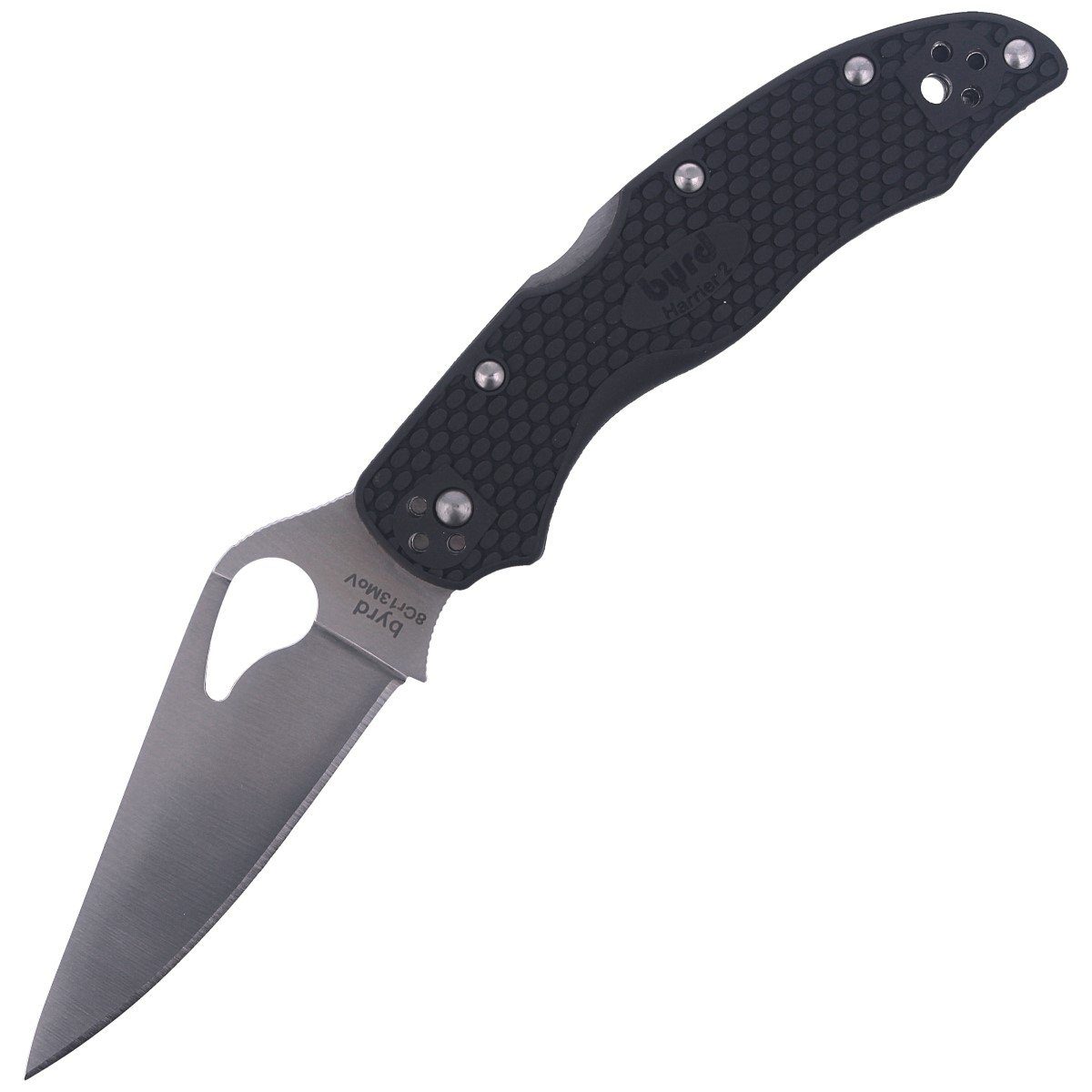 Nóż składany Spyderco Byrd Harrier 2 Lightweight Black, Plain (BY01PBK2)-1