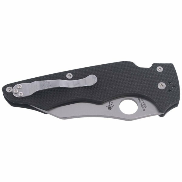 Nóż składany Spyderco YoJumbo G-10 Black Plain (C253GP)-2