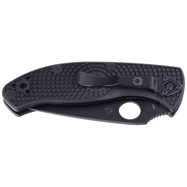 Nóż składany Spyderco Tenacious FRN Black, Black Blade Spyder 8Cr13MoV (C122PSBBK)-2