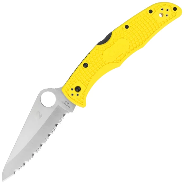 Nóż składany Spyderco Pacific Salt 2 FRN Yellow, Spyder H2 (C91SYL2)-1