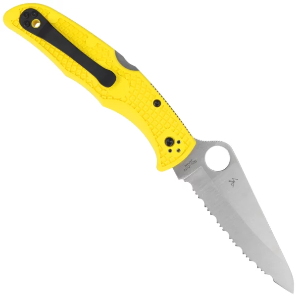 Nóż składany Spyderco Pacific Salt 2 FRN Yellow, Spyder H2 (C91SYL2)-2