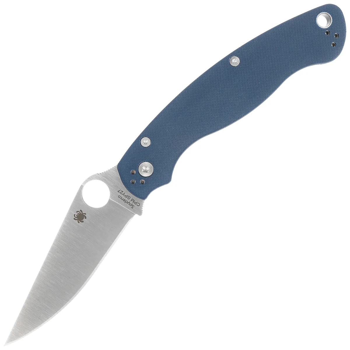 Nóż składany Spyderco Military 2 Cobalt Blue G10, Satin CPM SPY27 by Sal, Eric Glesser (C36GPCBL2)-1