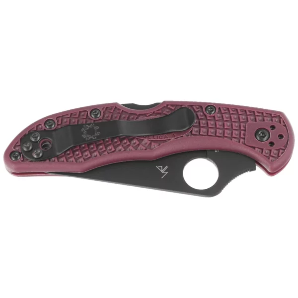 Nóż składany Spyderco Delica 4 Sprint Run Burgundy FRN, TiCN Micro-Melt PD#1 by Sal Glesser (C11BGBKP)-2