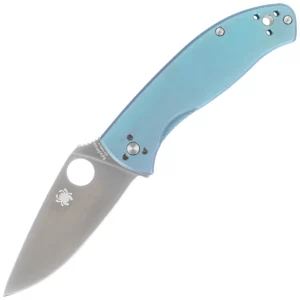 Nóż składany Spyderco Tenacious R.I.L. Blue Titanium, Satin 8Cr13MoV by Eric Glesser (C122TIBLP)