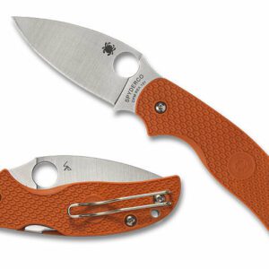 Nóż składany Spyderco Sage 5 Burnt Orange FRN, Satin Plain CPM REX 121 (C123BORP)